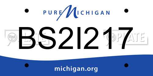 BS2I217 Michigan License Plate