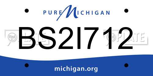 BS2I712 Michigan License Plate