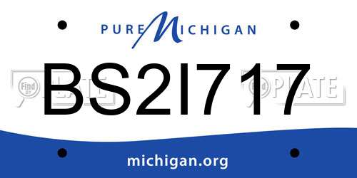 BS2I717 Michigan License Plate