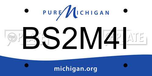 BS2M4I Michigan License Plate