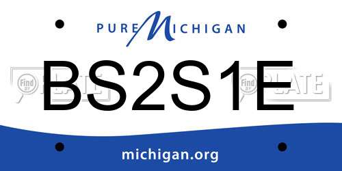BS2S1E Michigan License Plate
