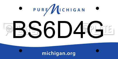 BS6D4G Michigan License Plate