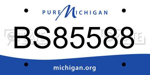 BS85588 Michigan License Plate