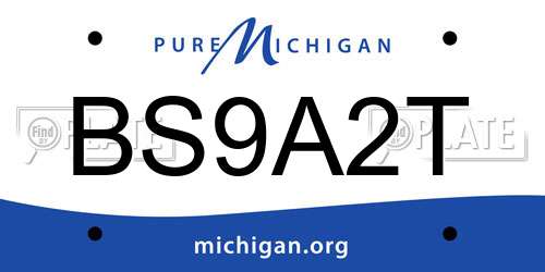 BS9A2T Michigan License Plate