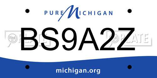 BS9A2Z Michigan License Plate