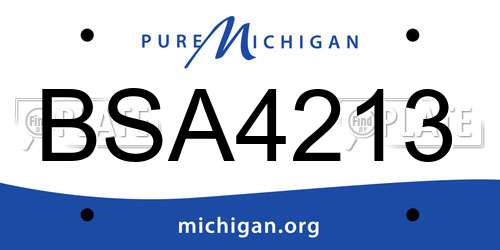 BSA4213 Michigan License Plate