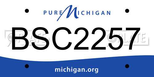 BSC2257 Michigan License Plate