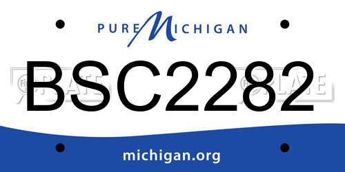 BSC2282 Michigan License Plate