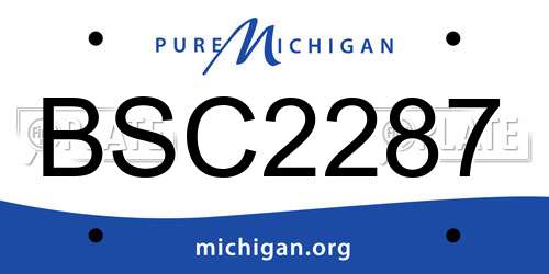 BSC2287 Michigan License Plate