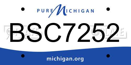 BSC7252 Michigan License Plate