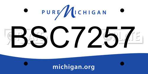 BSC7257 Michigan License Plate