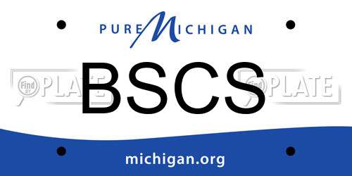BSCS Michigan License Plate