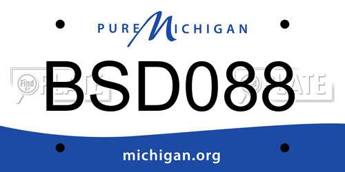 BSD088 Michigan License Plate