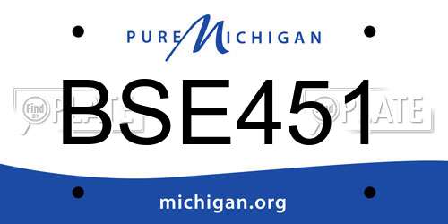 BSE451 Michigan License Plate