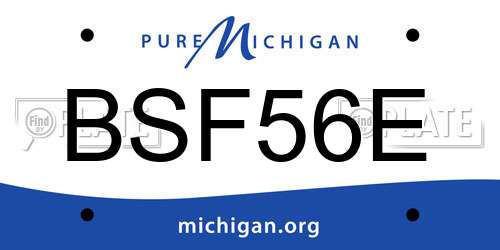 BSF56E Michigan License Plate