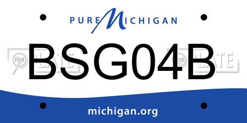 BSG04B Michigan License Plate