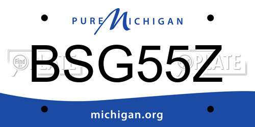 BSG55Z Michigan License Plate