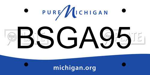 BSGA95 Michigan License Plate