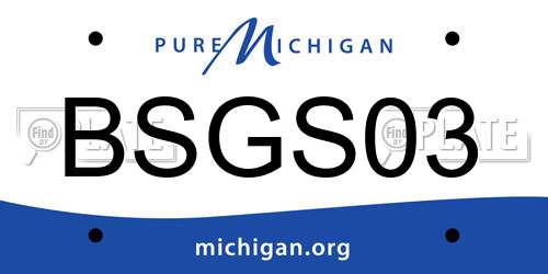 BSGS03 Michigan License Plate