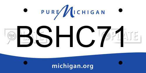 BSHC71 Michigan License Plate