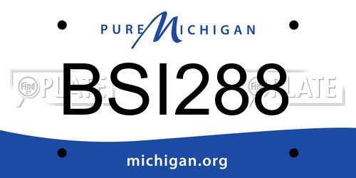 BSI288 Michigan License Plate