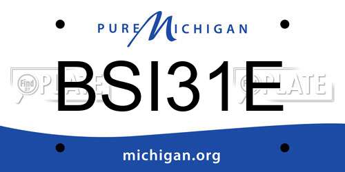 BSI31E Michigan License Plate