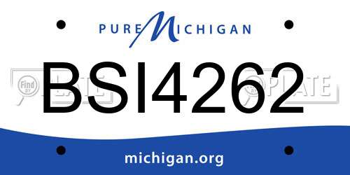 BSI4262 Michigan License Plate