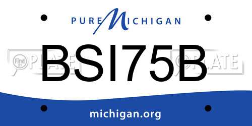 BSI75B Michigan License Plate