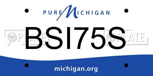 BSI75S Michigan License Plate