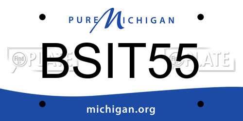 BSIT55 Michigan License Plate