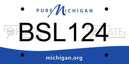 BSL124 Michigan License Plate