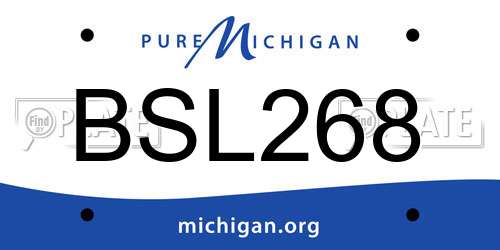 BSL268 Michigan License Plate