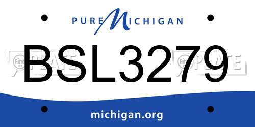 BSL3279 Michigan License Plate