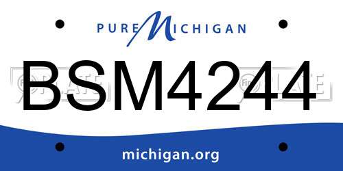 BSM4244 Michigan License Plate