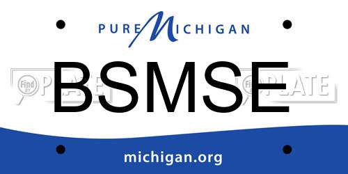 BSMSE Michigan License Plate