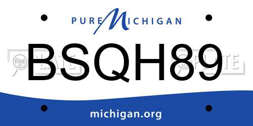 BSQH89 Michigan License Plate