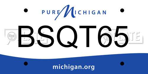 BSQT65 Michigan License Plate