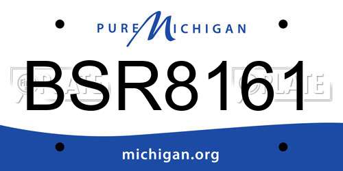 BSR8161 Michigan License Plate