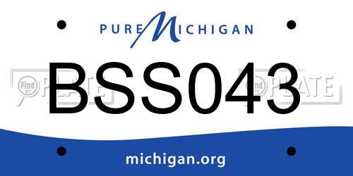 BSS043 Michigan License Plate