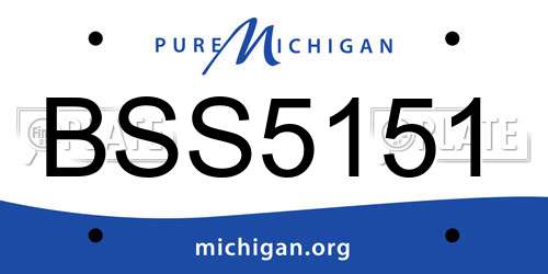 BSS5151 Michigan License Plate