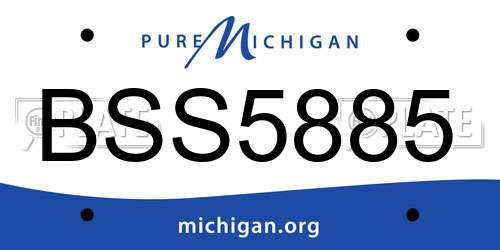BSS5885 Michigan License Plate