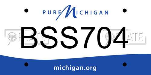 BSS704 Michigan License Plate