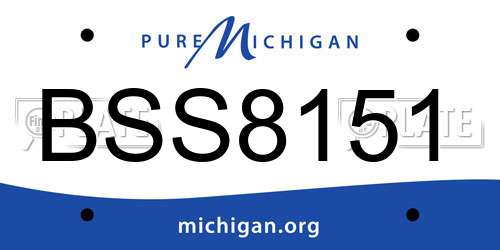 BSS8151 Michigan License Plate
