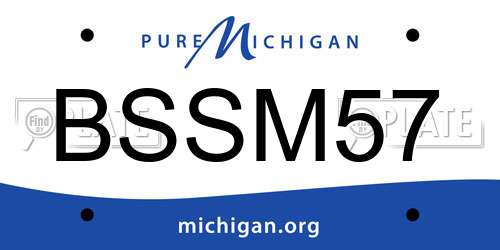 BSSM57 Michigan License Plate