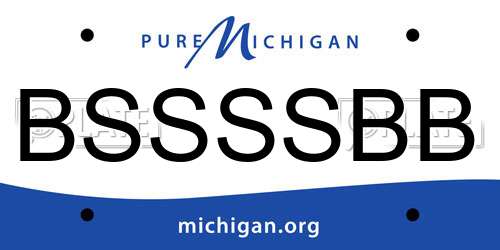 BSSSSBB Michigan License Plate