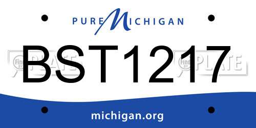 BST1217 Michigan License Plate