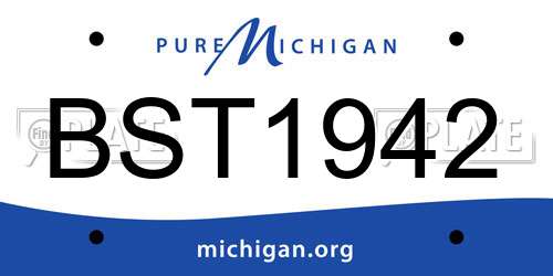 BST1942 Michigan License Plate