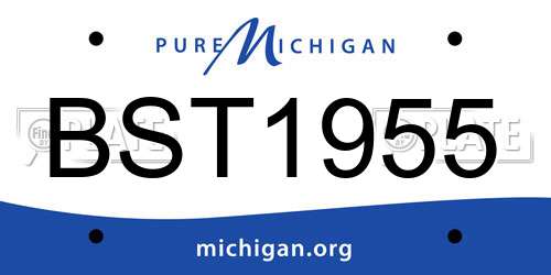 BST1955 Michigan License Plate