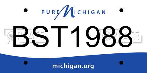 BST1988 Michigan License Plate