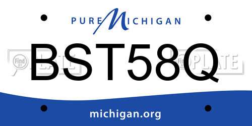 BST58Q Michigan License Plate